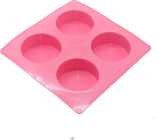 Vista 6 de X-Haibei Molde de silicona redondo circular, moldes básicos de barra de loción de jabón liso cilíndrico, molde redondo para hacer jabón, diámetro