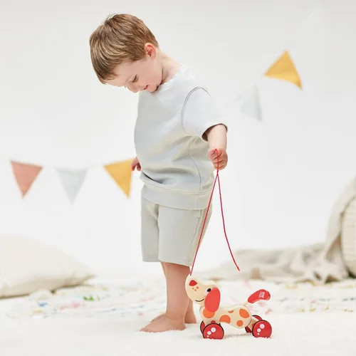 Vista 5 de Hape Walk-A-Long Puppy Juguete de Arrastre de Madera