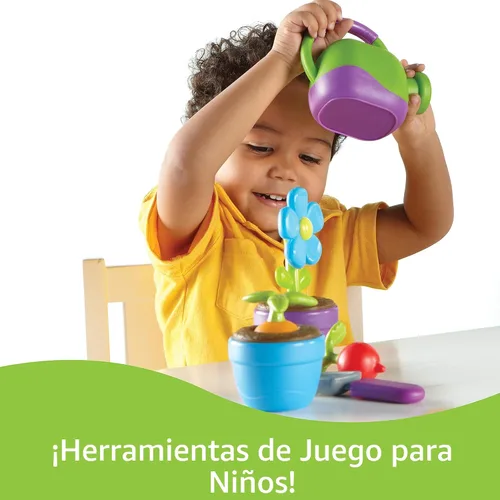 Vista 5 de Learning Resources New Sprouts Grow It! Juego de jardinería para niños pequeños, 9 piezas, a partir de 2 años, juguetes de aprendizaje para niños