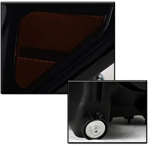 Vista 4 de 2007-2013 Toyota Tundra / 2008-2017 Sequoia LED DRL Black/Smoke Proyector Faros delanteros Negro/humo