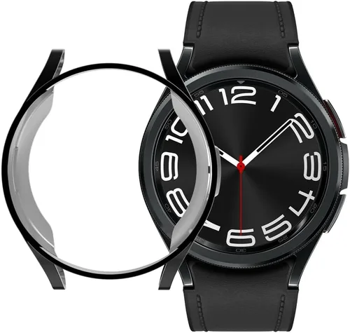 Vista 5 de Funda compatible con Samsung Galaxy Watch 6 Classic de 1.693 in 2023, suave TPU chapado en todo el contorno, a prueba de arañazos, funda protectora