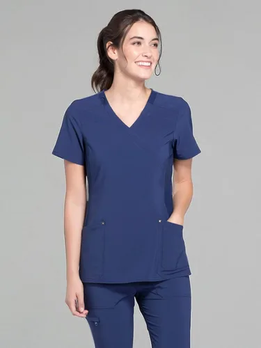Vista 7 de Cherokee Camiseta quirúrgica de ajuste contemporáneo para mujer con panel de punto elástico CK680