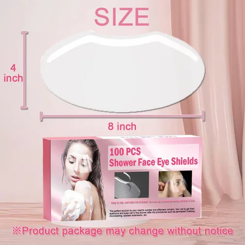 Vista 3 de 100 piezas Microblading Permanente Maquillaje Ducha Protectores Cara Viseras, Protectores de Ducha Cara de Ducha, Protector de Visera Transparente