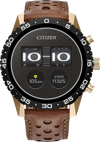 Vista 8 de Citizen CZ Smart PQ2 reloj inteligente deportivo de 44mm con aplicación YouQ con AI IBM Watson® y investigación de la NASA, Wear OS de Google