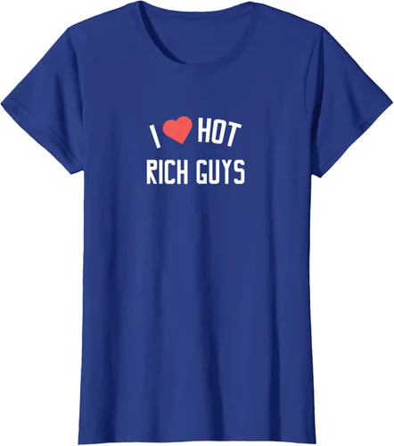Vista 9 de RICH GUYS - Camiseta con texto en inglés "I LOVE HOT RICH GUYS