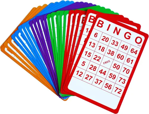 Vista 5 de Yuanhe 100 tarjetas de bingo Resuable Bingo Juego de papel cartulina a granel, 5