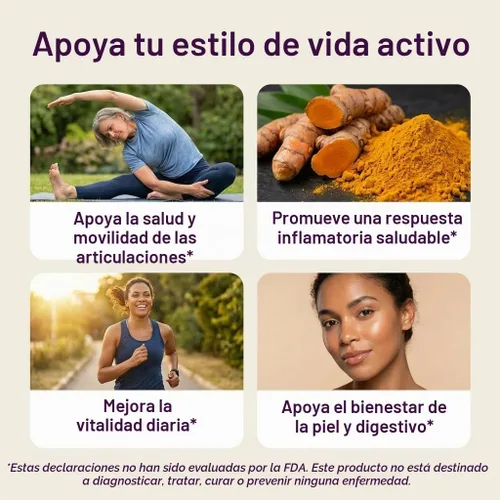 Vista 5 de Nuvothera Cápsulas de curcumina de cúrcuma supermicronizada de absorción rápida, raíz entera, sin OMG, piel, salud intestinal y antioxidantes