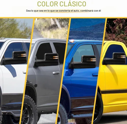 Vista 9 de Sanooer - Espejos de remolque para Dodge Ram 1500 2009-2018 2010-2018 2500 3500 par Negro