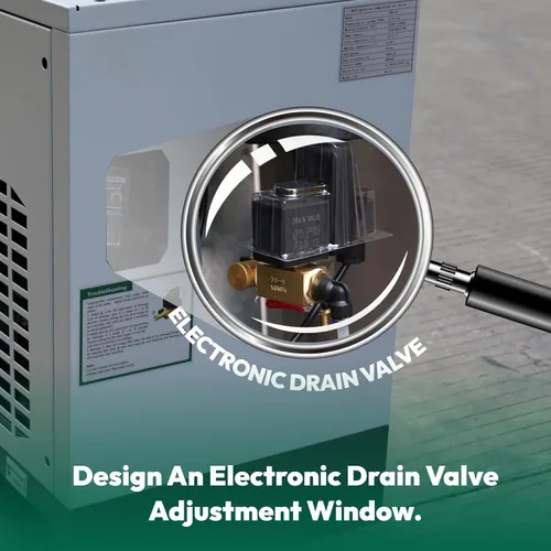 Vista 8 de kapa Industrial Refrigerated Air Dryer with R134a Cooling System for Air Compressors –53 CFM, 0.33KW, 110V/60Hz – Removes Moisture, Oil