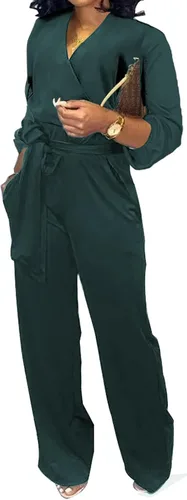 Vista 5 de MOJICK Jumpsuits for Women Elegant Long Sleeve Straight Long Pants Party Clubwear Rompers
