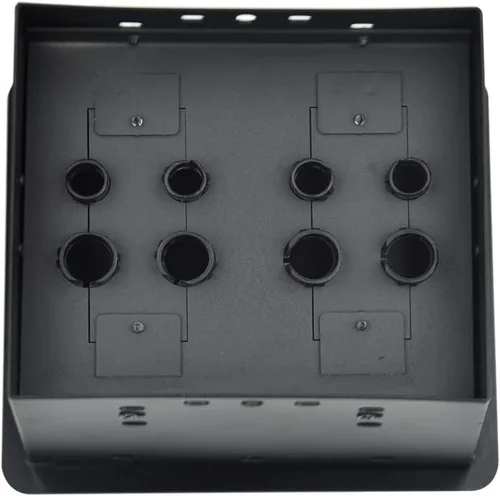 Vista 3 de Caja de conectividad de gestión de cables de cepillo de mesa con 8 agujeros para ojales para oficina de conferencias (negro)