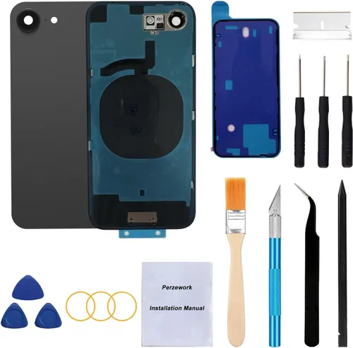 Vista 10 de Reemplazo de cristal trasero OEM para iPhone Xs de 5.8 pulgadas con kit de herramientas de reparación y adhesivo preinstalado (Oro)