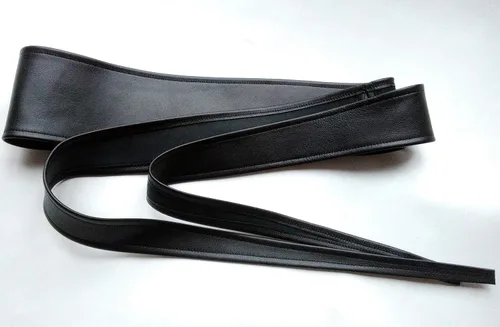 Vista 3 de Cinturón de cuero Obi para mujer, de cuero auténtico, ancho de 3 pulgadas, hecho a mano