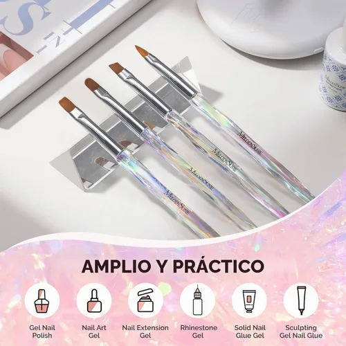 Vista 7 de MelodySusie 4pcs Nail Art Clean Up Brush