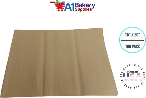 Vista 4 de Papel de seda dorado antiguo de 15 x 20 pulgadas, 100 hojas de papel de regalo prémium