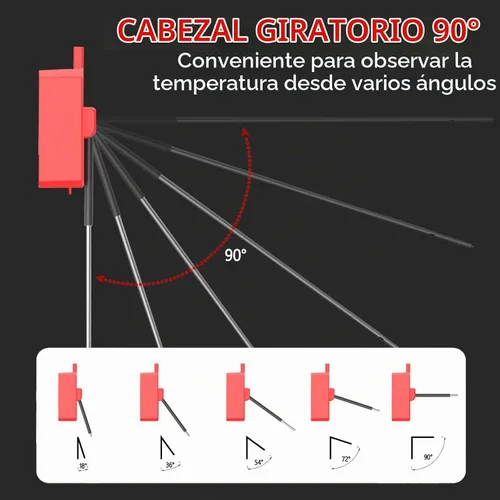 Vista 4 de Timloon Termómetro digital de dulces con clip para olla, pantalla LCD de retroiluminación, sonda de 8 pulgadas de largo, alarma de temperatura