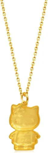 Vista 5 de CHOW SANG SANG Sanrio - Colgante de oro macizo 999.9 de 24 quilates Hello Kitty en Japón para mujeres y niñas 54487P (no incluye el collar), Metal