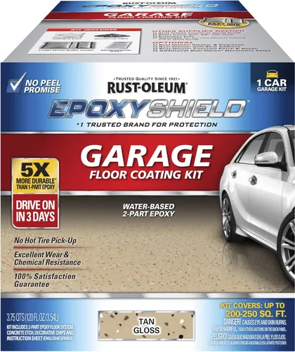 Vista 16 de Rust-Oleum 327081 EPOXYSHIELD - Kit de revestimiento de suelo de garaje, 1 coche, gris oscuro brillante