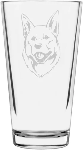 Vista 157 de Podenco Canario - Vaso de pinta de 16 onzas con temática de perro personalizado
