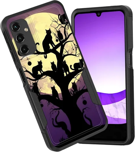 Vista 52 de Funda para Galaxy A15 5G, doble capa híbrida resistente a prueba de golpes, policarbonato duro, silicona suave, TPU, funda protectora para Samsung