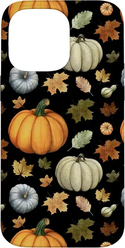 Vista 21 de iPhone 16 Falling Leaves Autumn and Pumpkin Happy Fall Case