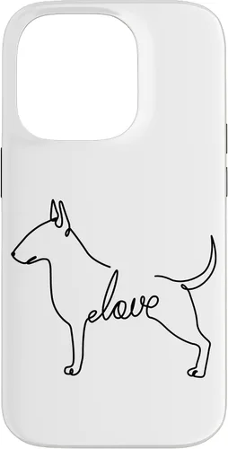 Vista 17 de Bull Terrier Love Bully Dog Love Single Line Art Sketch Case for iPhone 17