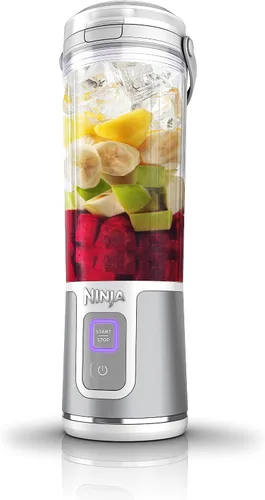 Vista 26 de Ninja Blast Batidora portátil, inalámbrica, recipiente de 18 onzas, menta