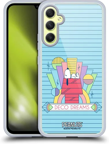 Vista 272 de Head Case Designs Snoopy Deco Dreams - Funda de gel con licencia oficial de Peanuts Blue Pattern [protección de grado militar] compatible con Google
