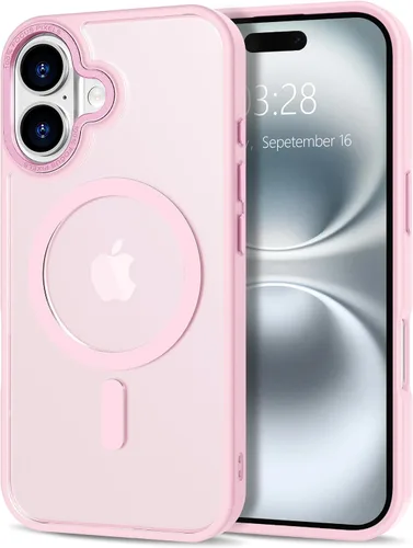 Vista 244 de Anuck - Funda magnética para iPhone 11 compatible con MagSafe, carcasa trasera mate translúcida dura, borde de TPU, delgada, resistente a impactos