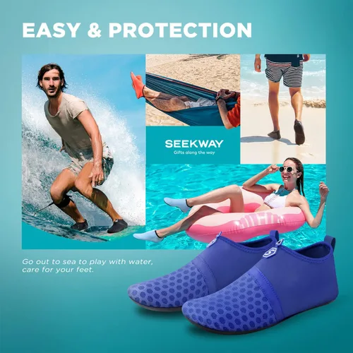 Vista 7 de SEEKWAY SK001 - Zapatos acuáticos de secado rápido para playa, piscina, natación, río, yoga, lago, surf, mujeres y hombres