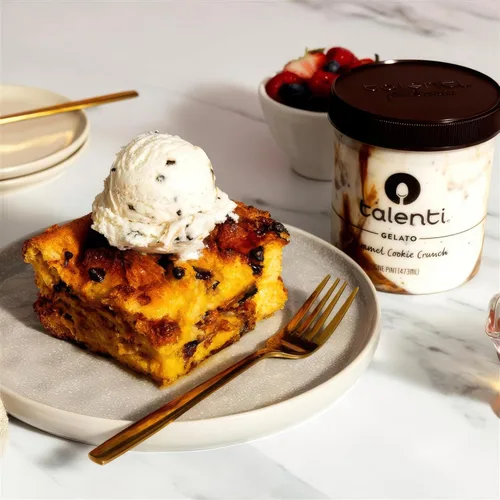 Vista 6 de Talenti Gelato para un delicioso postre congelado Caramelo Cookie Crunch hecho con ingredientes 1 pinta
