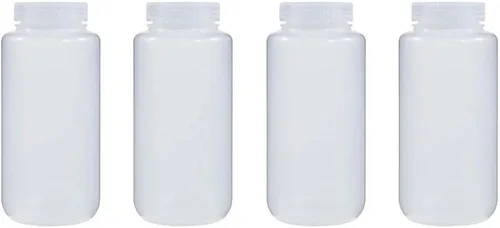 Vista 9 de Botellas de reactivo PP de boca ancha de 2.0 fl oz, 2 onzas, con tapas de polipropileno, paquete de 290