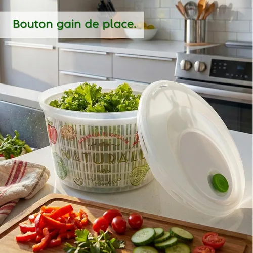Vista 3 de Snips Ulaop Ensalada Spinner 4 L, Lavadora y Secadora de Lechugas, Hecho en Italia