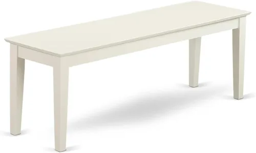 Vista 5 de East West Furniture Capri - Banco de madera tradicional de 18.0 in en capuchino