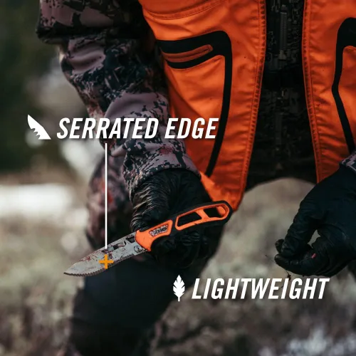 Vista 9 de Gerber Gear Randy Newberg EBS - Cuchillo de caza duradero y liviano con cuchillas intercambiables - Cuchillo premium para el campo