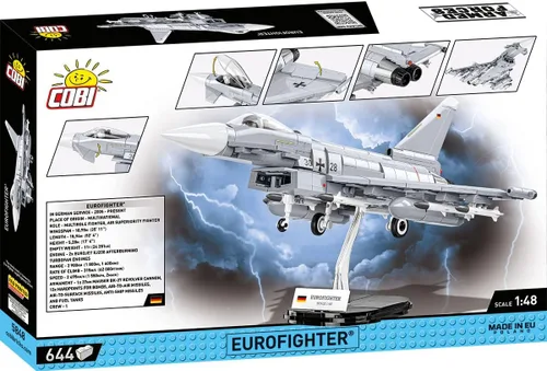 Vista 4 de COBI EUROFIGHTER (Alemania) - Conjunto de construcción de avión histórico, 644 piezas