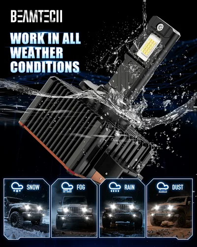 Vista 6 de BEAMTECH Bombilla D1S/D1R, 28000 lúmenes, 80 W, tamaño 1:1, 6500 K, niebla