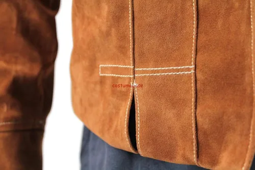 Vista 5 de Star Wars Han Solo Story Premium Faux Suede - Chaqueta de piel marrón