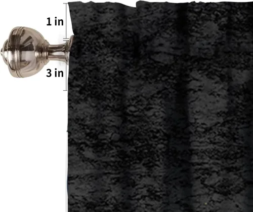Vista 6 de Cortina de cenefa de mármol verde con venas doradas de mármol negro, diseño abstracto de lujo, elegante cenefa con bolsillo para barra, 1 panel