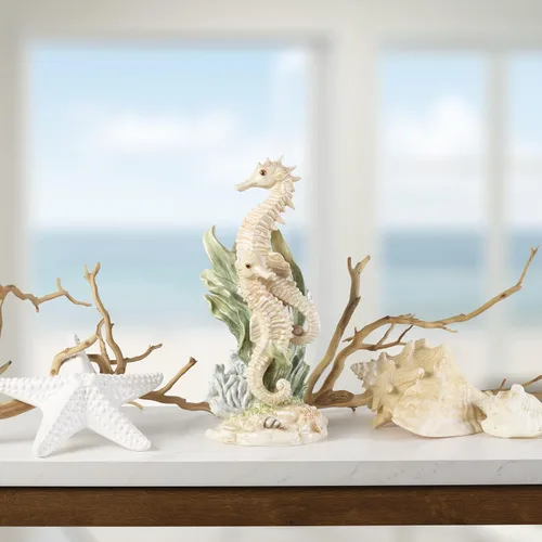 Vista 8 de Fitz & Floyd Fitz and Floyd Coastal Home - Figura de cerámica con caballito de mar, 13.75 pulgadas