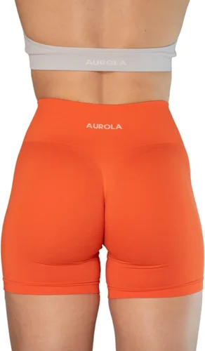 Vista 3 de AUROLA Intensify - Pantalones cortos deportivos para mujer, sin costuras, cintura alta, para correr, gimnasio, fitness, yoga, entrenamiento