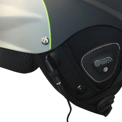 Vista 4 de Demon Phantom Casco con audio Brainteaser y pasamontañas gratis (negro, mediano)