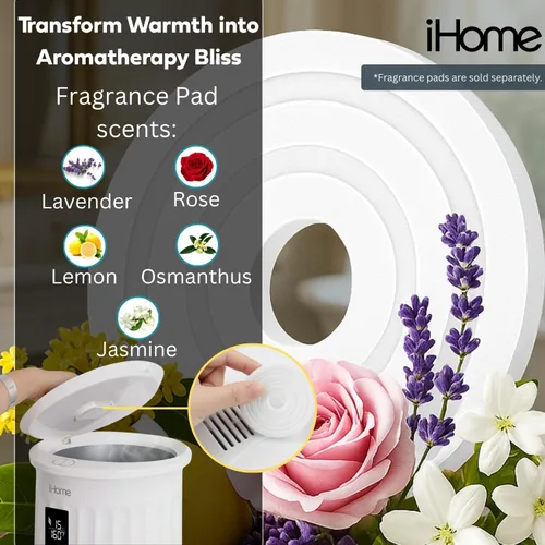 Vista 7 de iHome Calentador de toallas de lujo de 20 litros, calentadores de toallas grandes para baño, con soporte interior de almohadilla de fragancia, ideal
