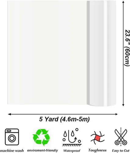 Vista 5 de CALCA Rollo de vinilo HTV blanco imprimible de transferencia de calor para impresora de inyección de tinta, rollo de transferencia de calor, vinilo