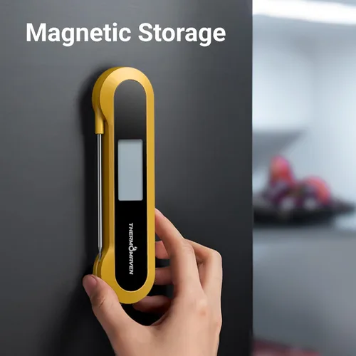 Vista 7 de Termómetro de carne instantáneo de lectura profesional de 0.5 segundos, digital, certificado NIST ±0.5℉ de precisión, pantalla LCD grande