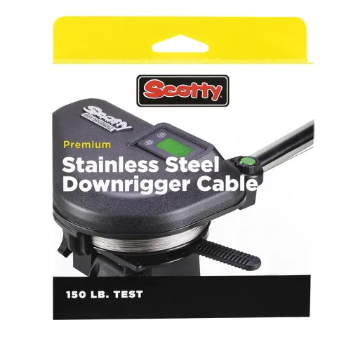 Vista 2 de Scotty #1001K Premium Stainless Steel Replacement Downrigger Cable with Kit (300 Feet), Small, Black (Pack of 6)