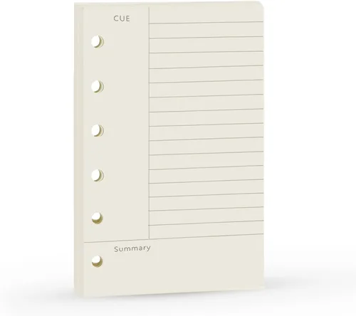 Vista 8 de Recambio para planificador de carpeta de 6 agujeros con 4 diseños básicos, repuesto para cuaderno A7, 100gsm, puntos, cuadrícula, línea, papel en 80