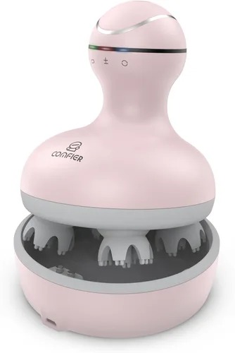 Vista 16 de Comfier - Masajeador eléctrico para cuero cabelludo, impermeable, con múltiples modos de vibración, masajeador de cabeza portátil y manual