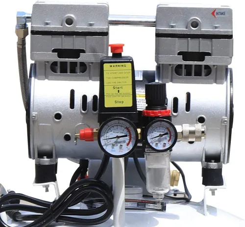 Vista 5 de compresor de aire médico dental portátil 40L, bomba de aire lubricada sin aceite silencioso
