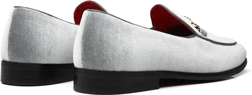 Vista 5 de Mocasines de terciopelo para hombre, zapatos de fiesta de boda de moda